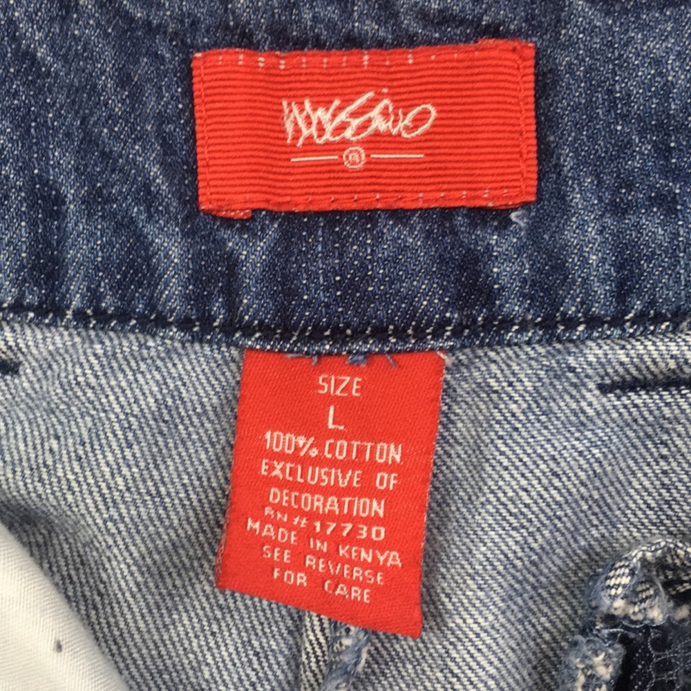 Mossimo Blue Jean Wide Leg Capris Size Large - Picture 7 of 11